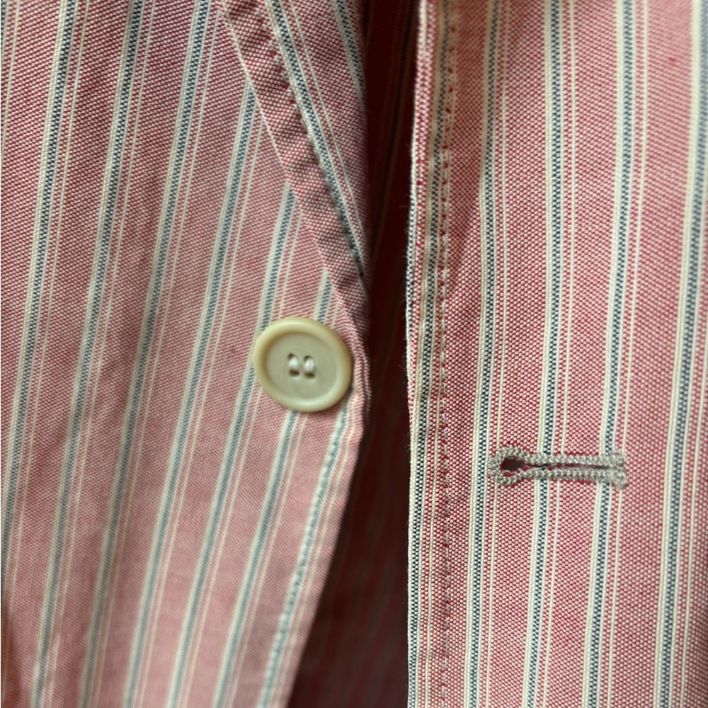 Striped Red and White suit jacket by Prince Oliver